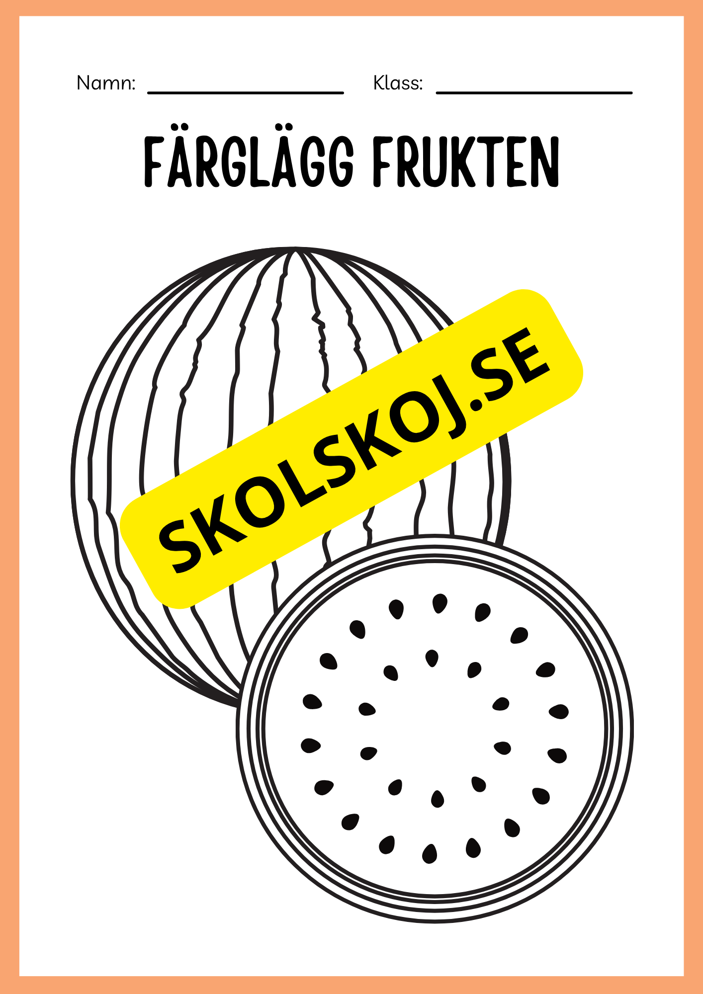Jag lär mig skriva - Tema frukter (23 sidor)