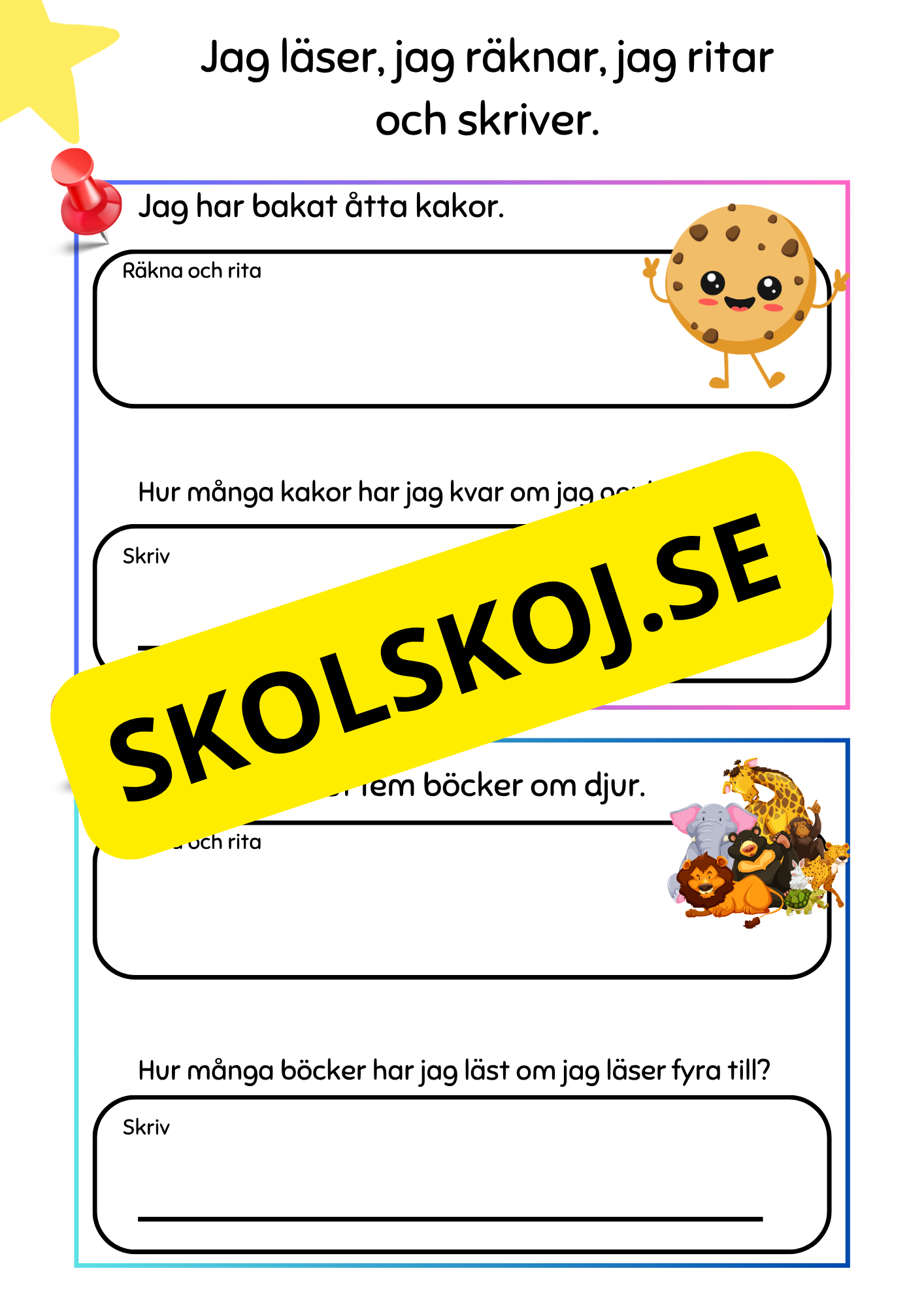 Jag läser, jag räknar, jag ritar och skriver