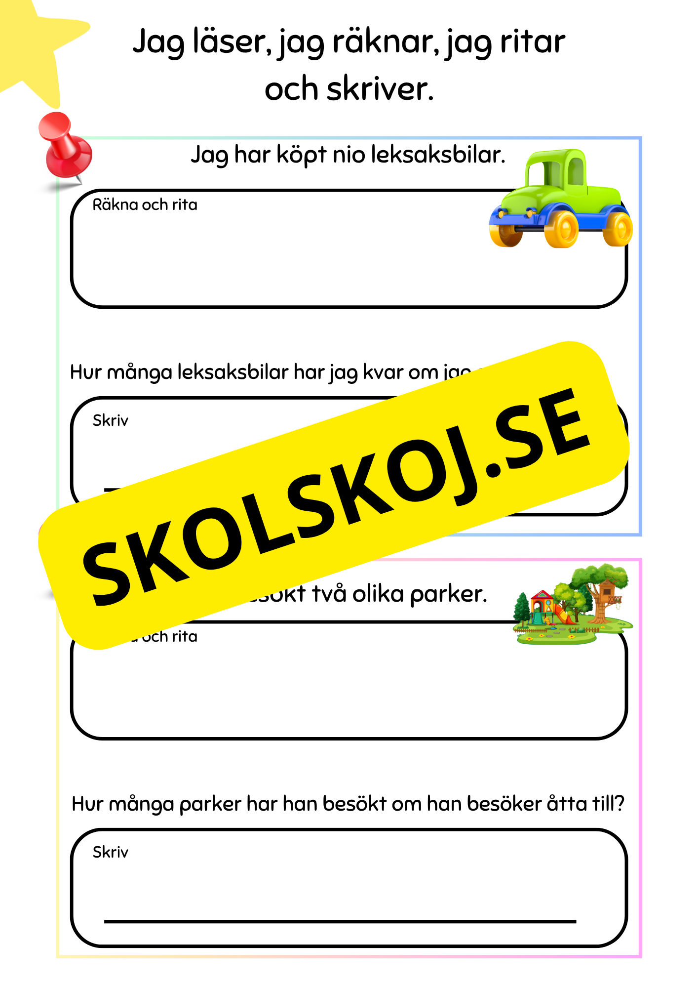 Jag läser, jag räknar, jag ritar och skriver