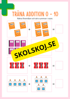 Jag tränar addition (21 sidor) - Förskola - Årskurs 3