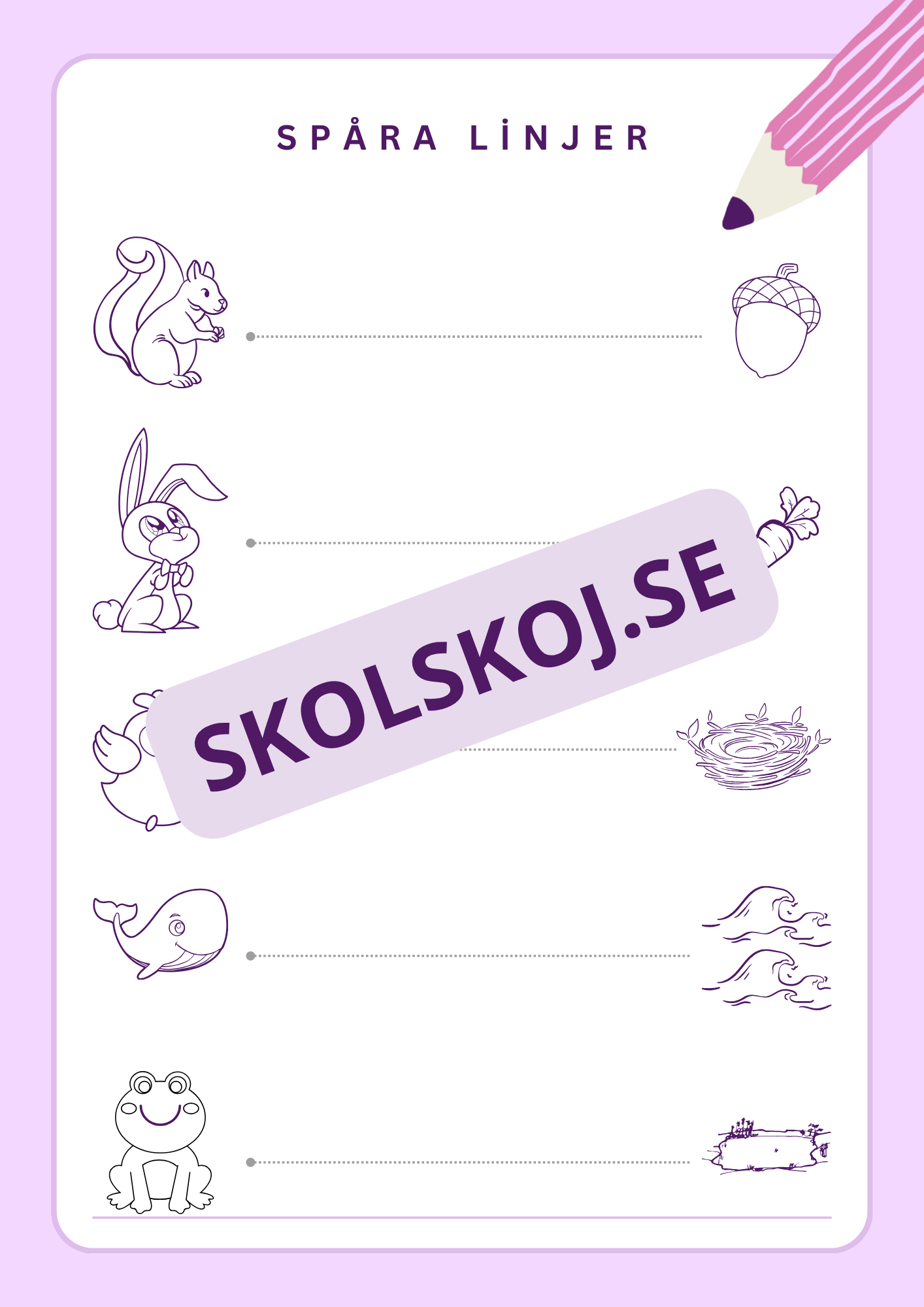 Jag tränar på att spåra linjer- Häfte