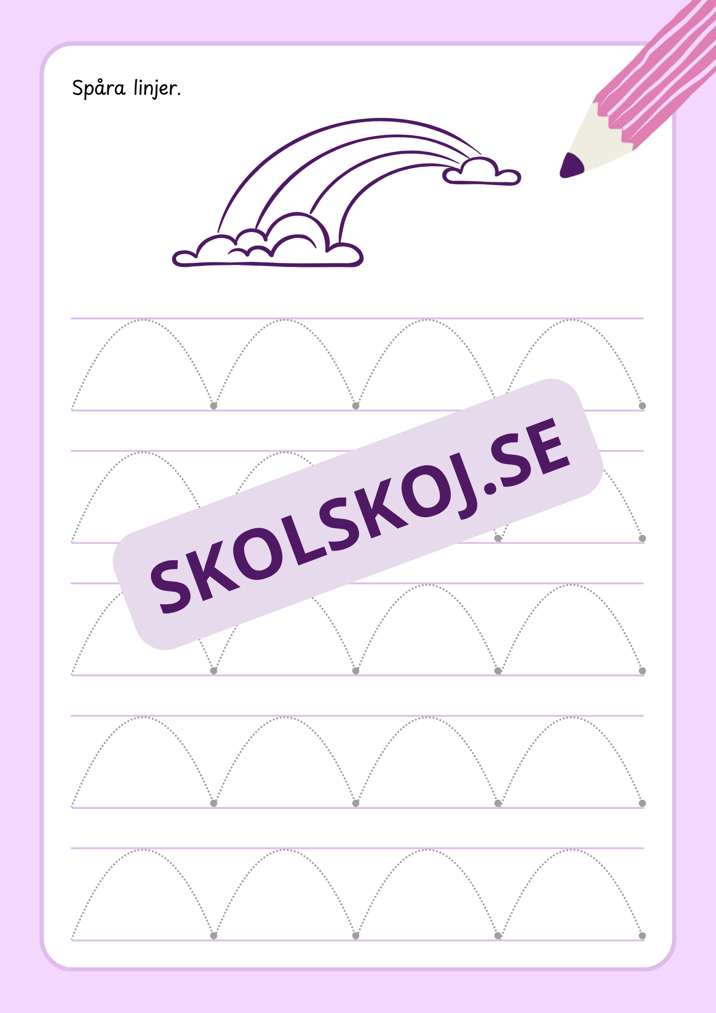 Jag tränar på att spåra linjer- Häfte