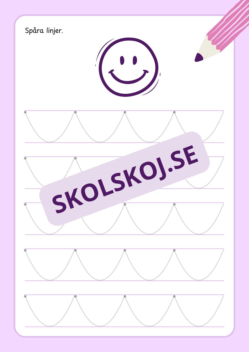 Jag tränar på att spåra linjer- Häfte
