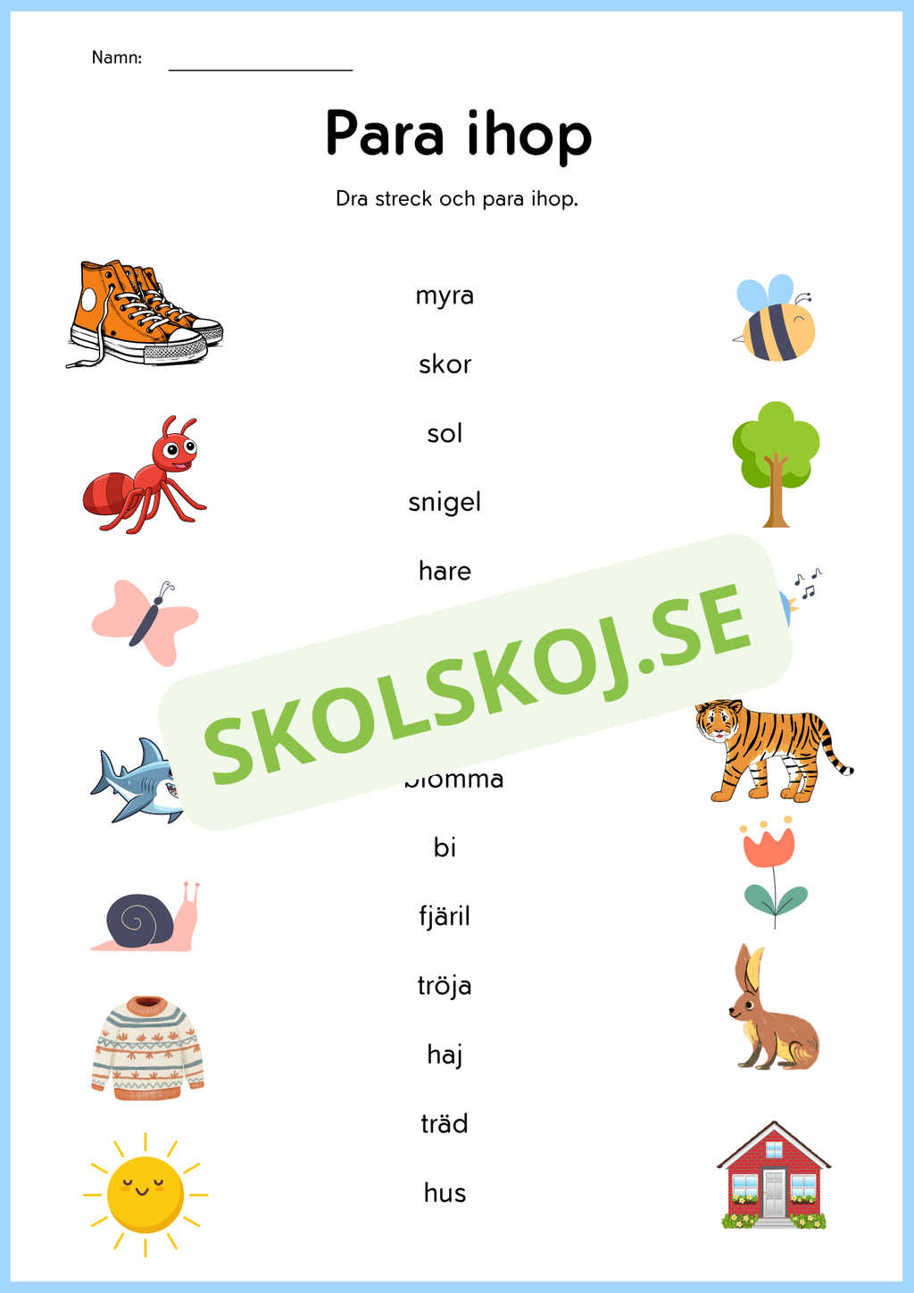 Jag tränar på ord