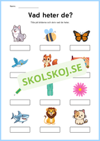 Jag tränar på ord