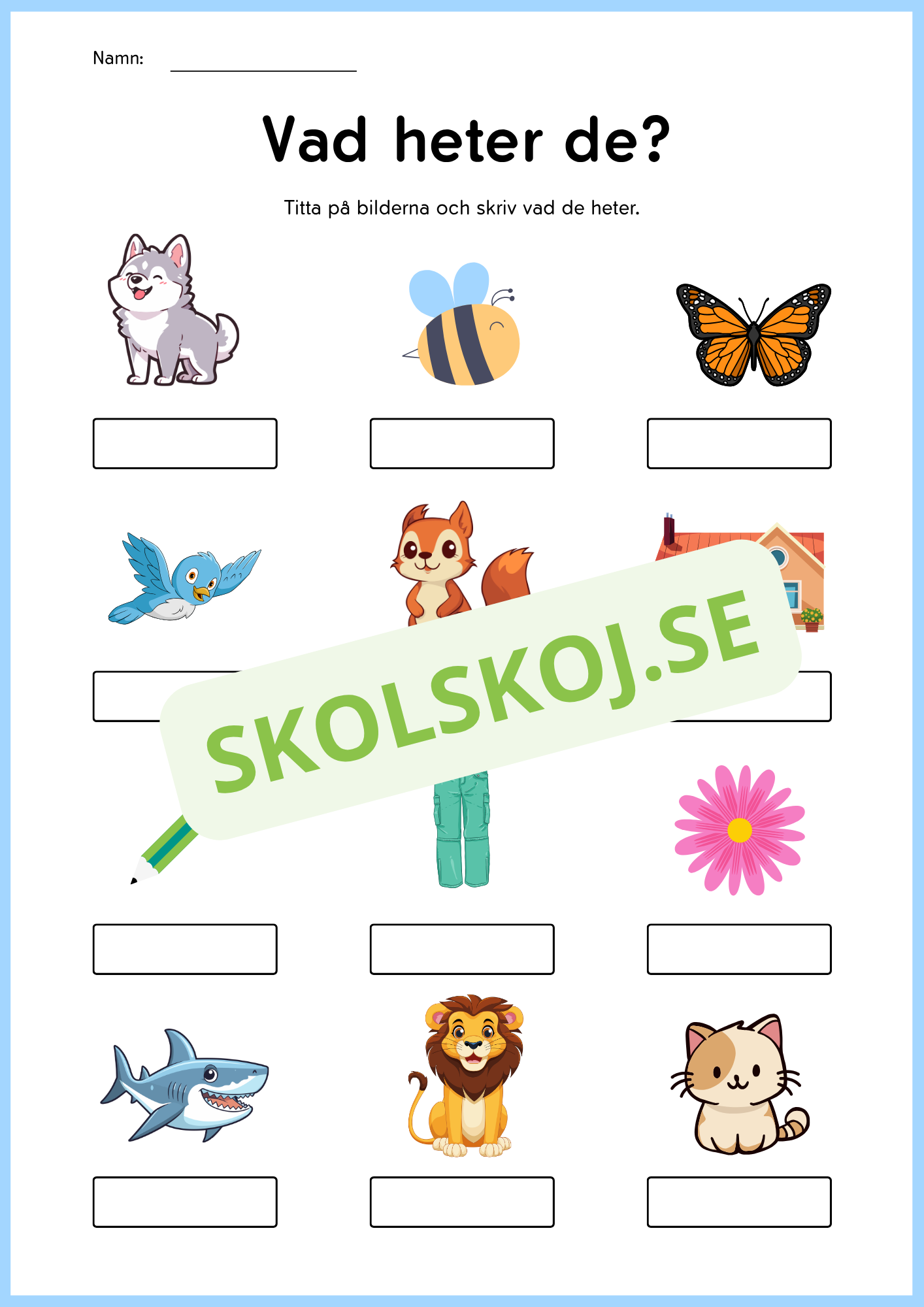 Jag tränar på ord
