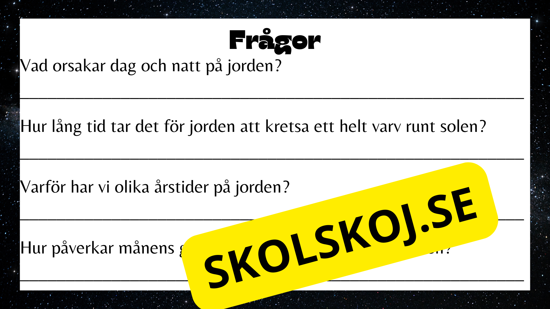 Jorden, solen och månen
