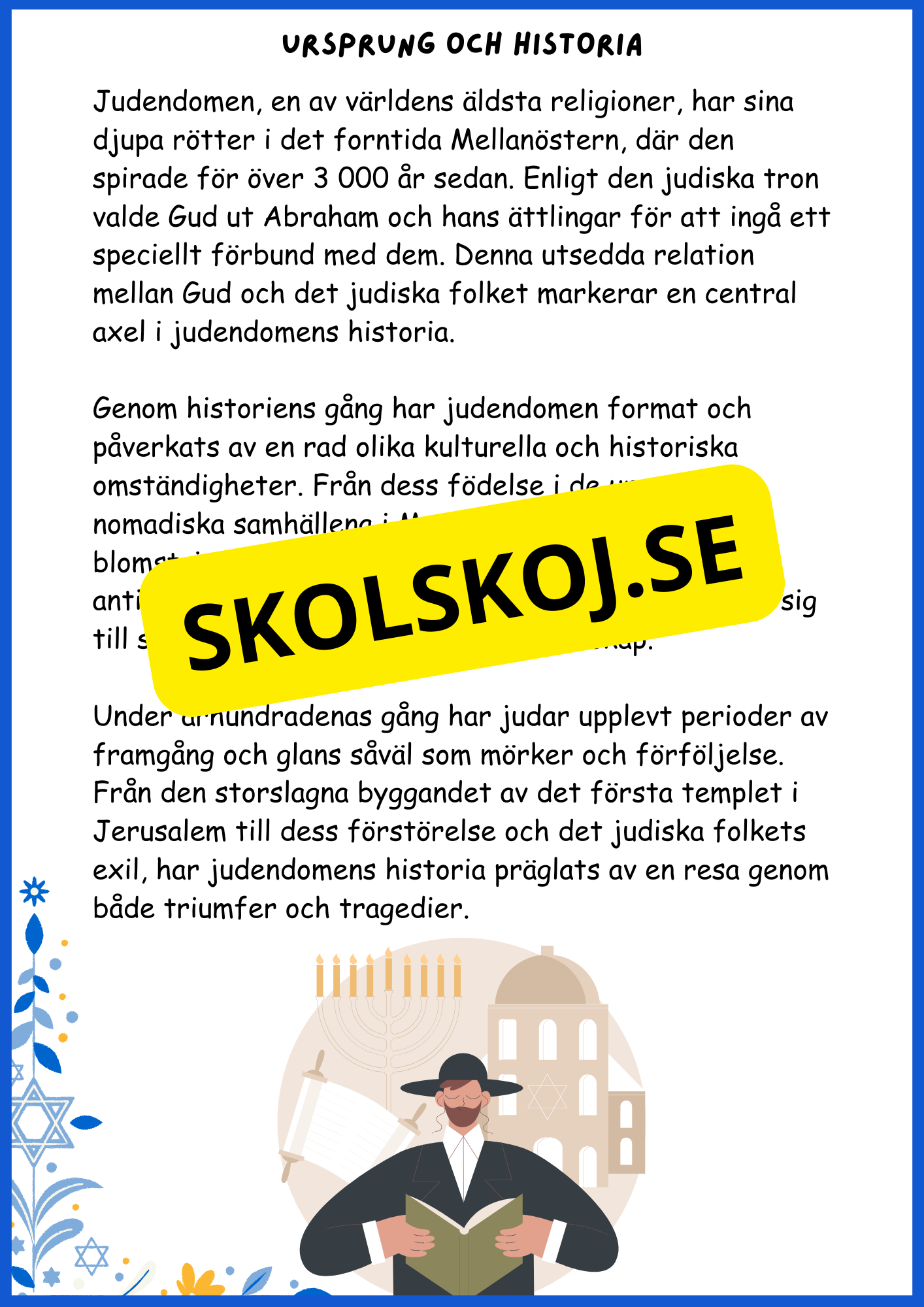 Judendomen - Tro, historia och traditioner