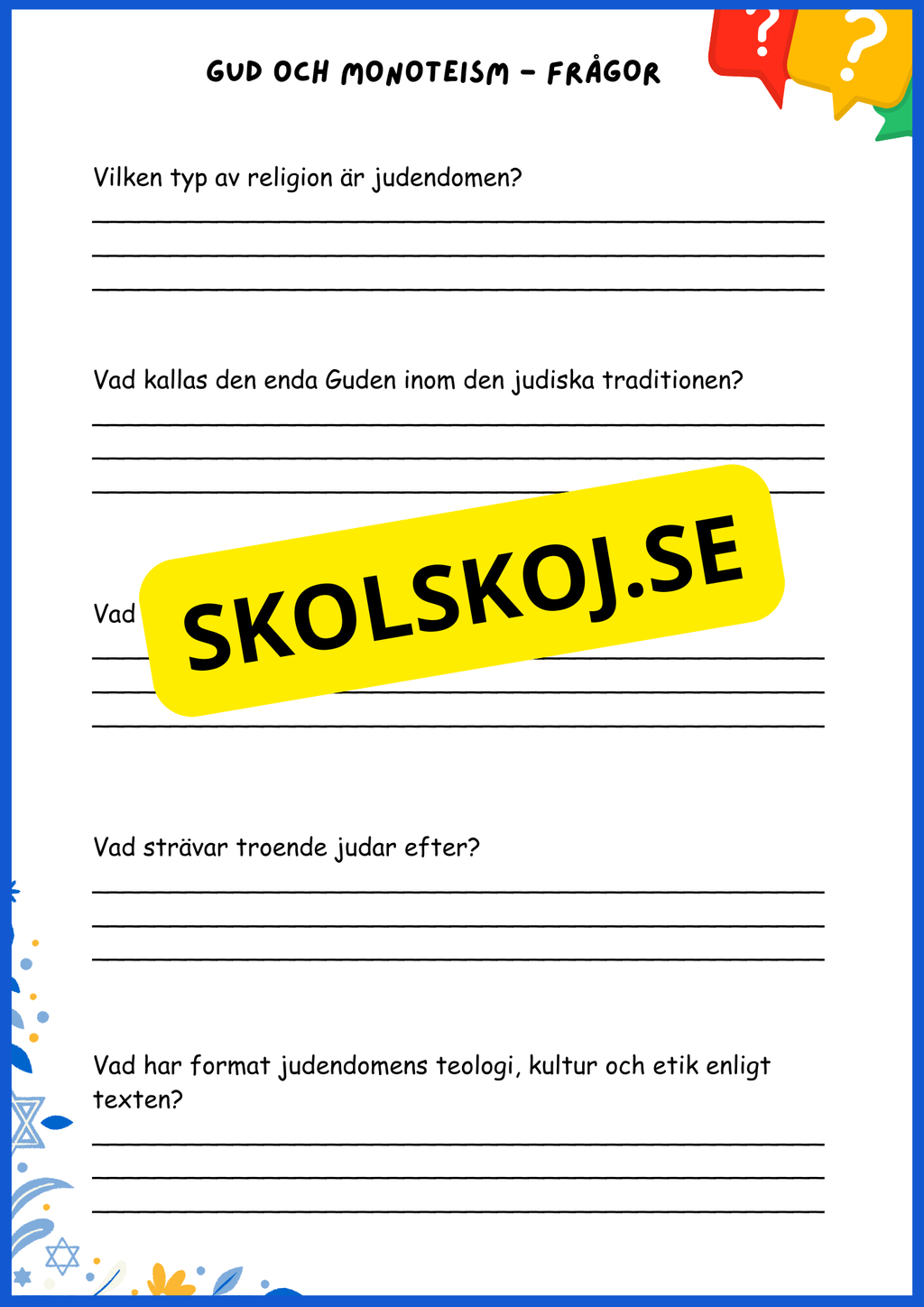 Judendomen - Tro, historia och traditioner
