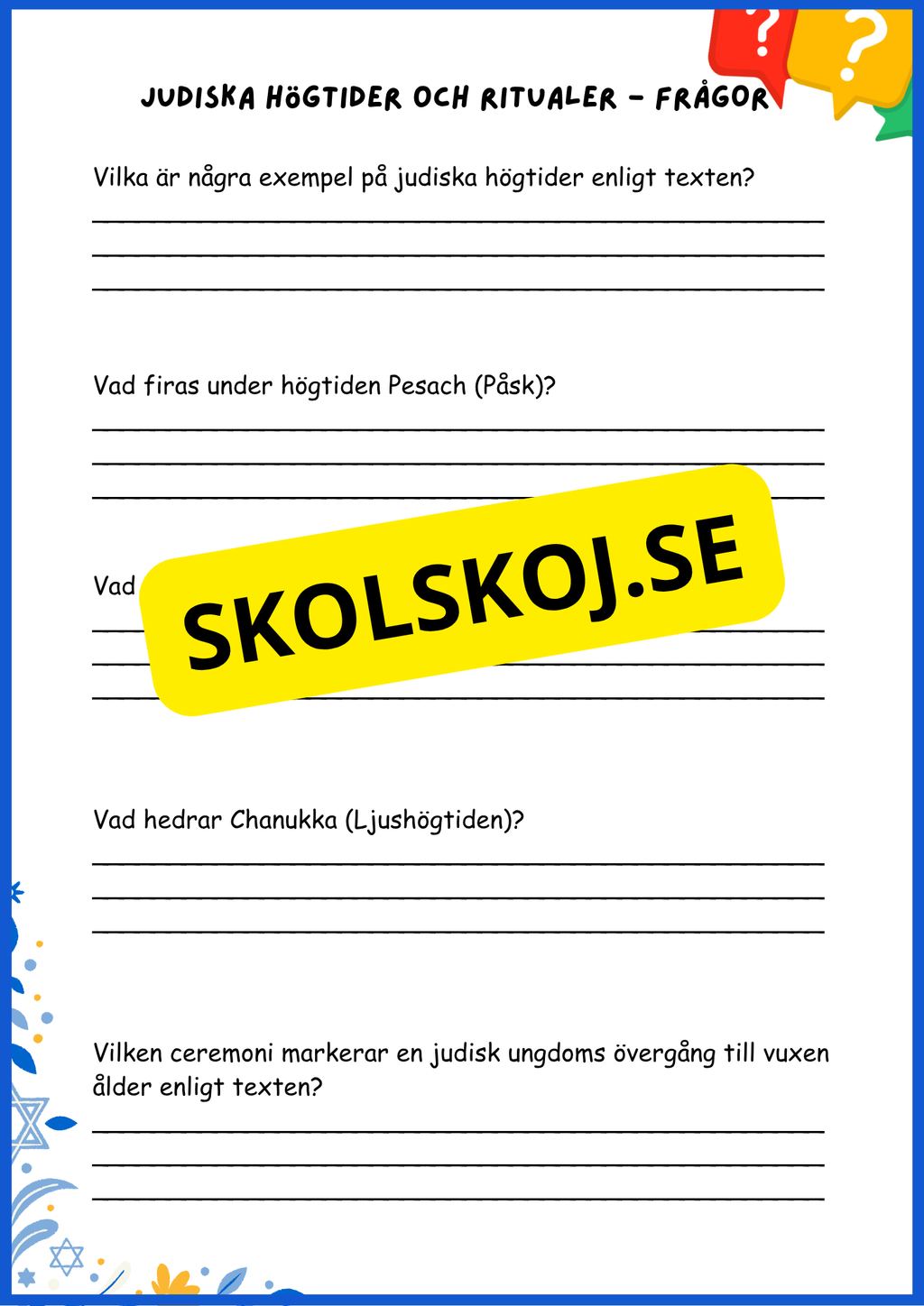 Judendomen - Tro, historia och traditioner