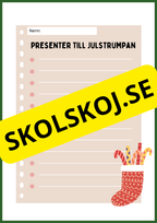 Julens skrivuppgifter