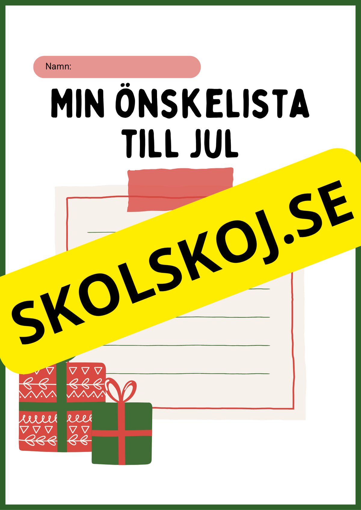 Julens skrivuppgifter