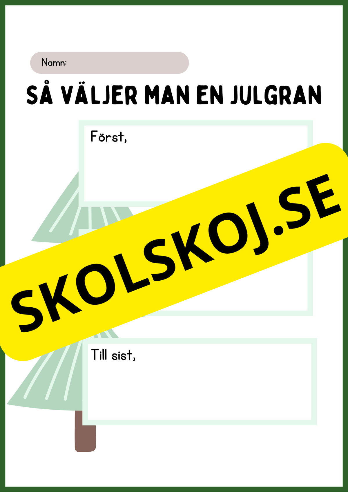 Julens skrivuppgifter