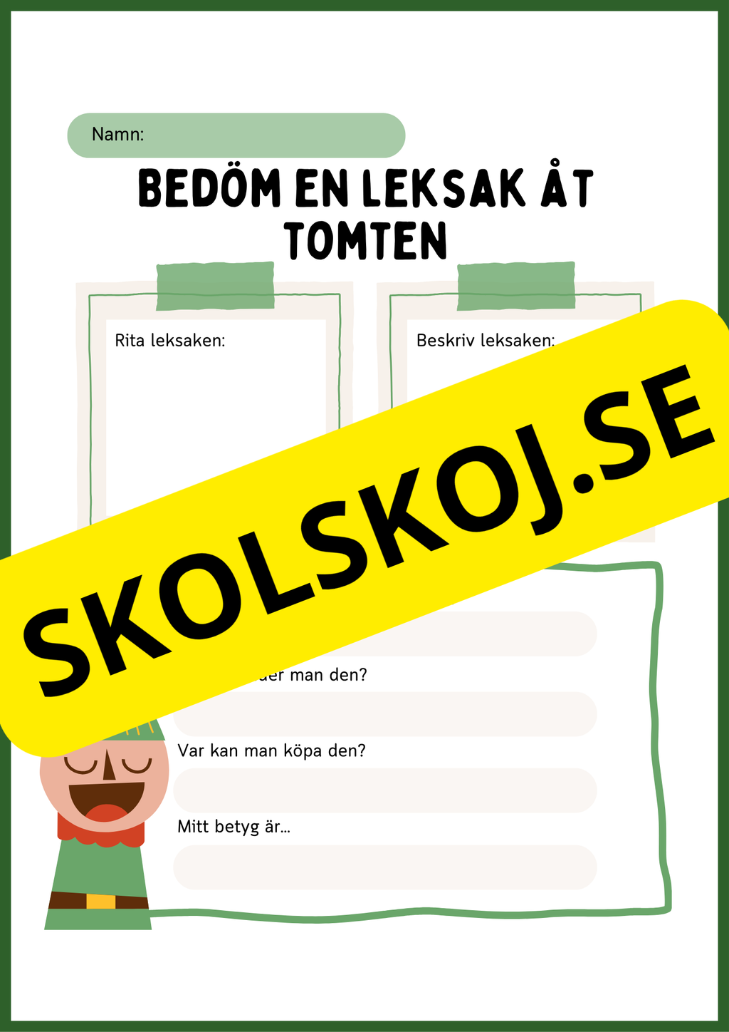 Julens skrivuppgifter