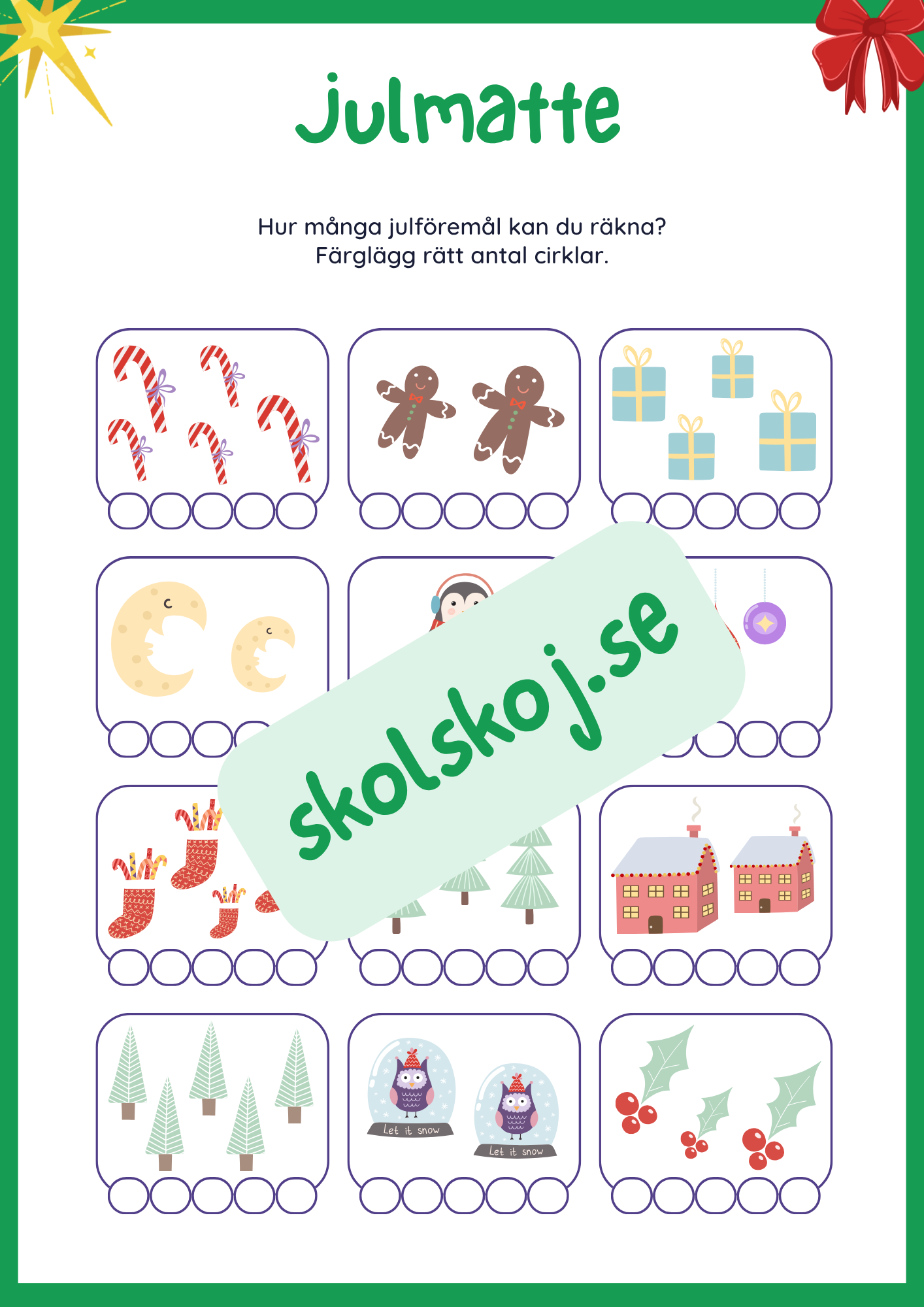 Julmatte - Förskoleklass - Årskurs 1