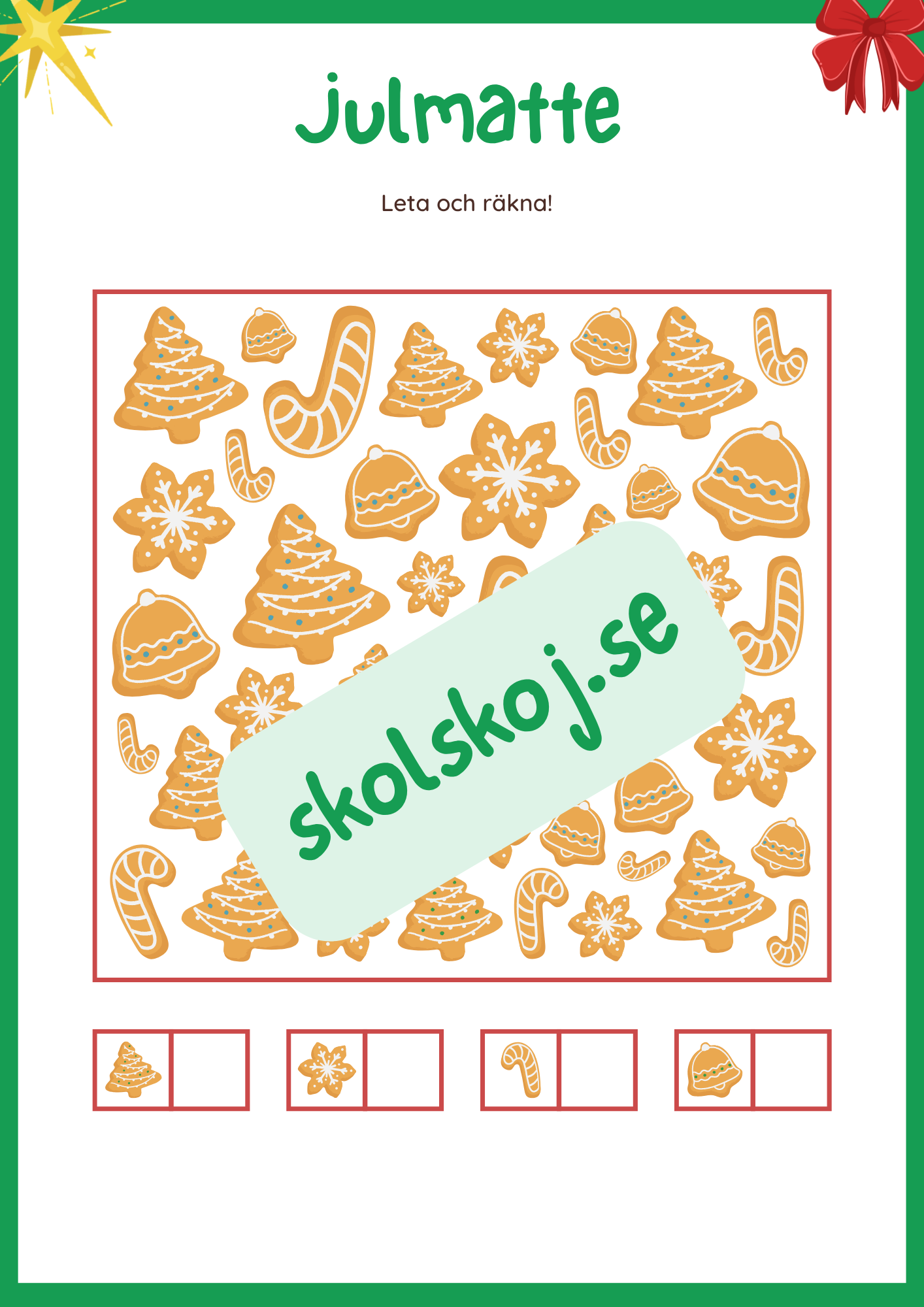 Julmatte - Förskoleklass - Årskurs 1