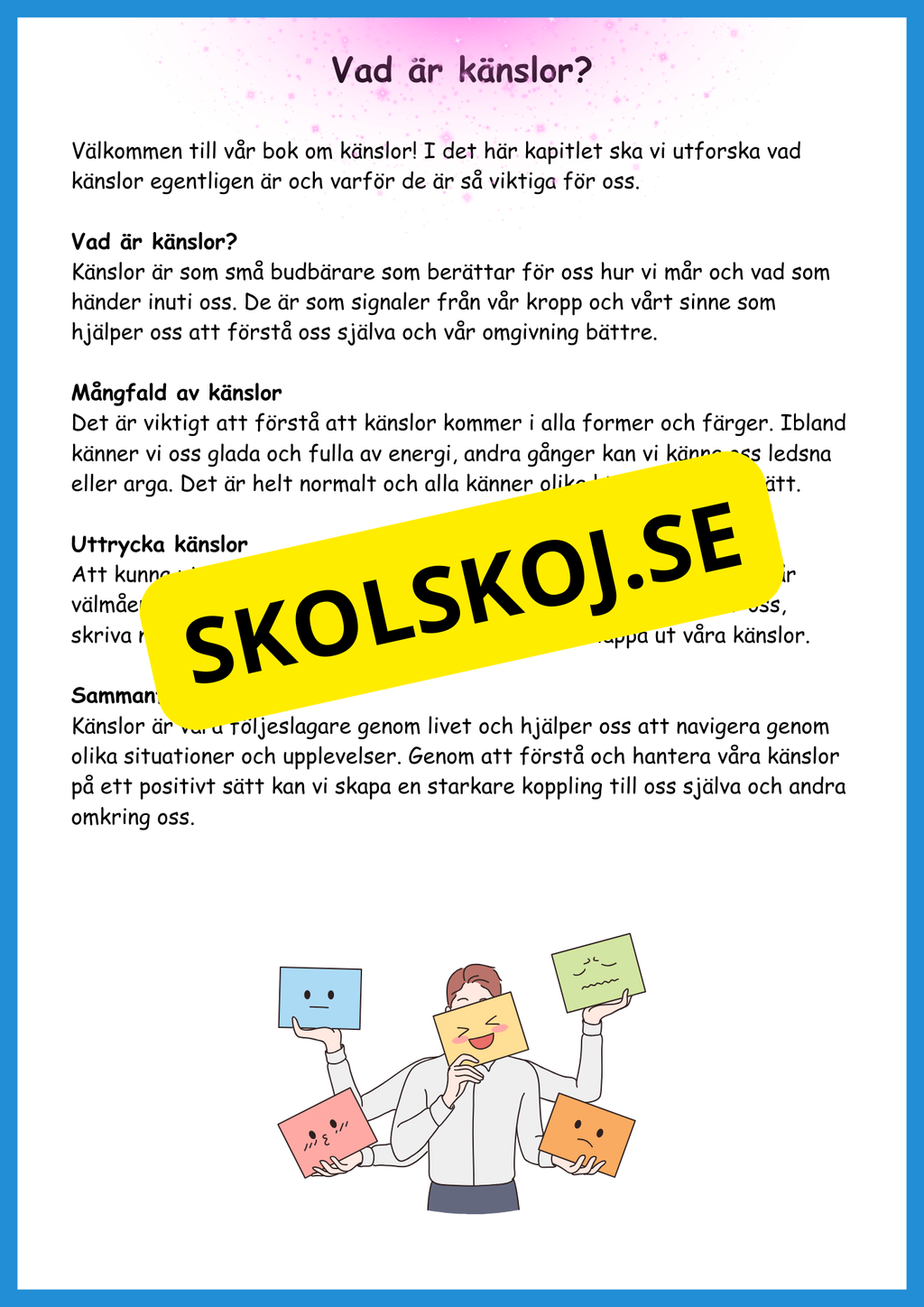 Känslor: Hur du som barn kan förstå och hantera dina känslor
