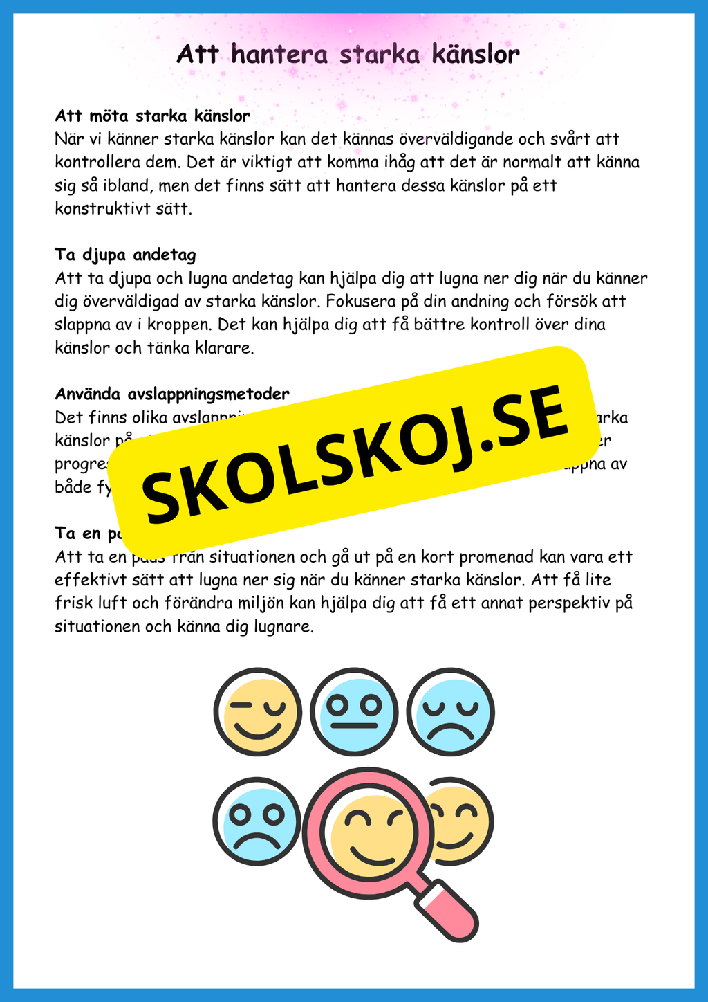 Känslor: Hur du som barn kan förstå och hantera dina känslor