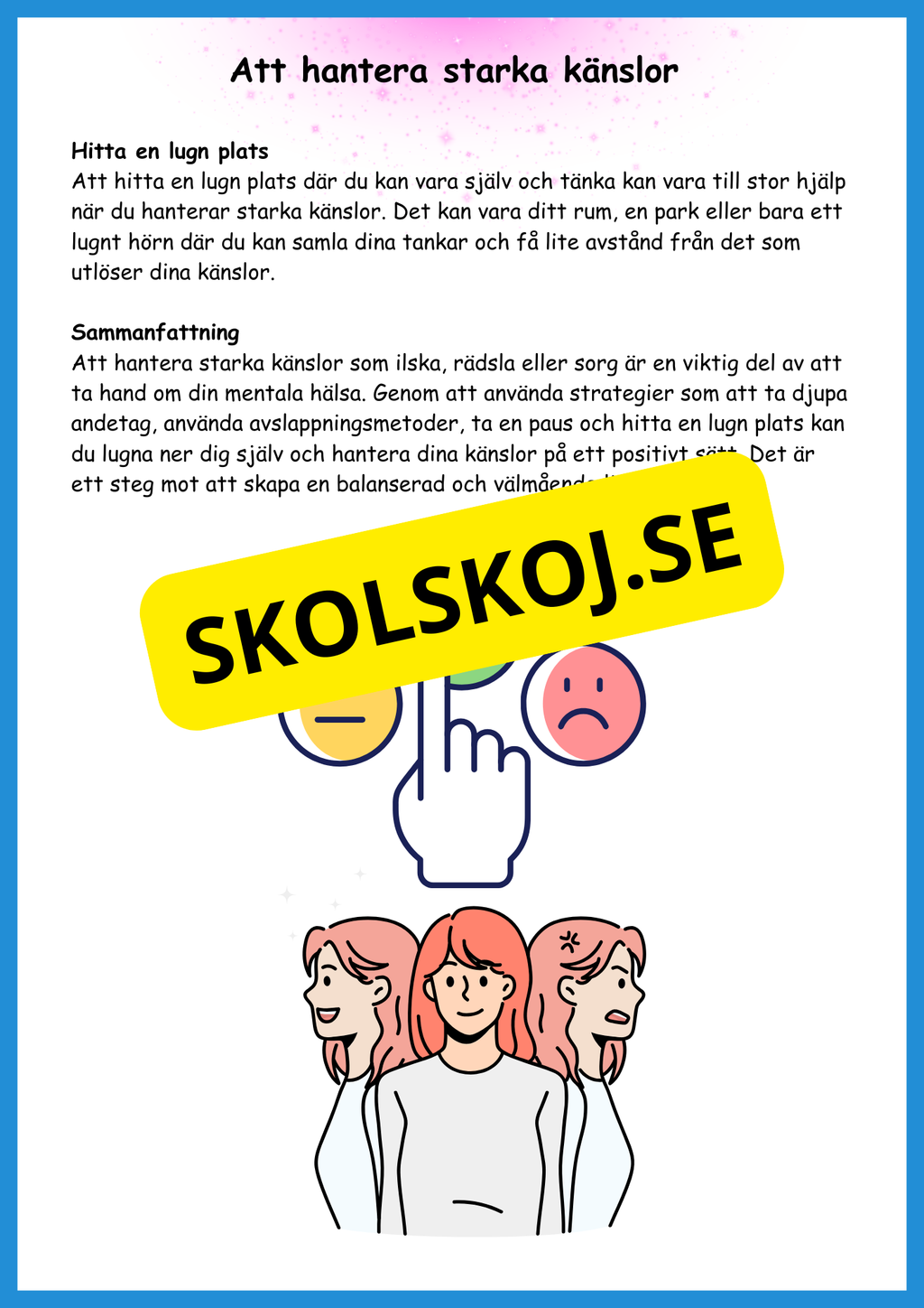Känslor: Hur du som barn kan förstå och hantera dina känslor
