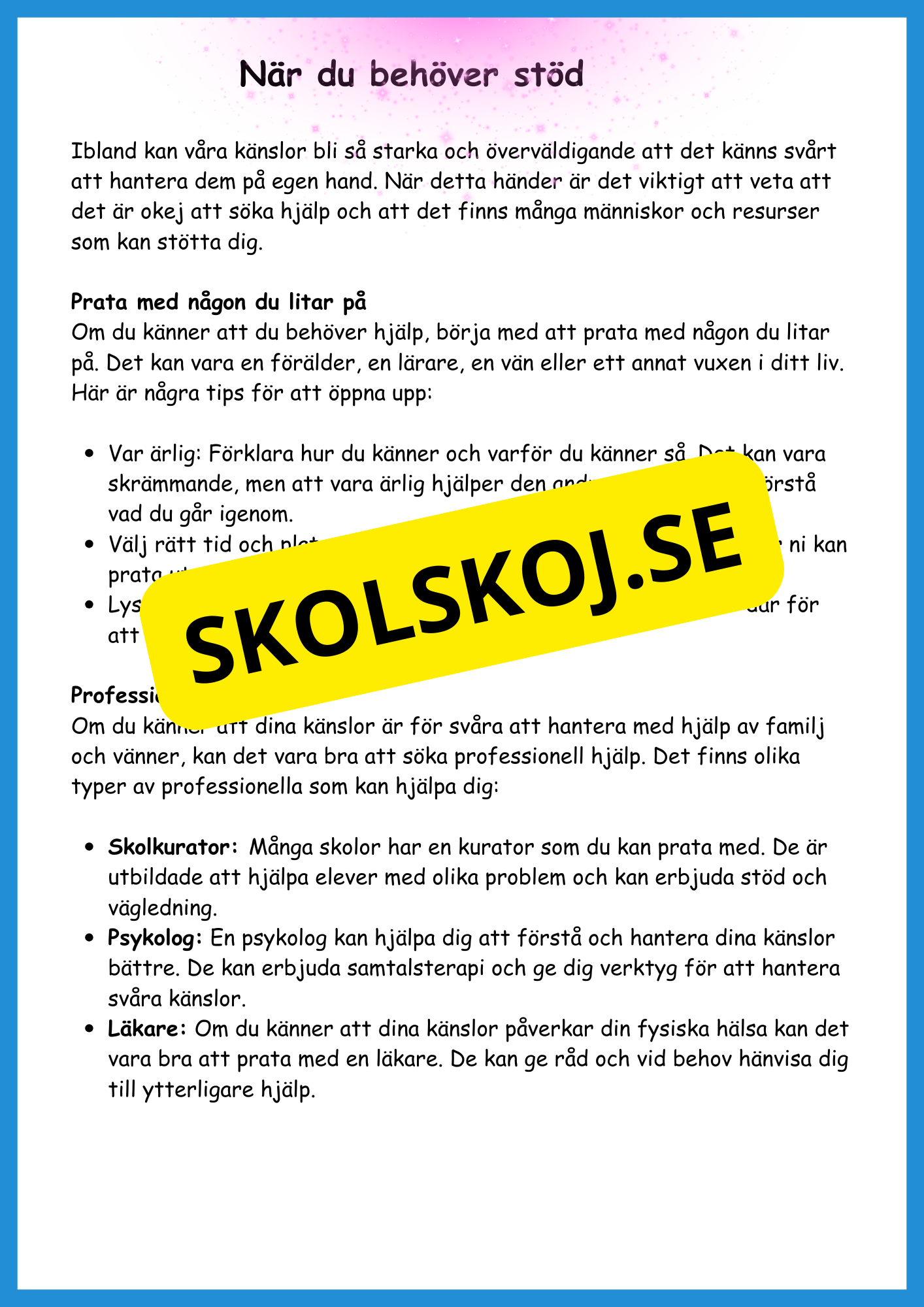Känslor: Hur du som barn kan förstå och hantera dina känslor