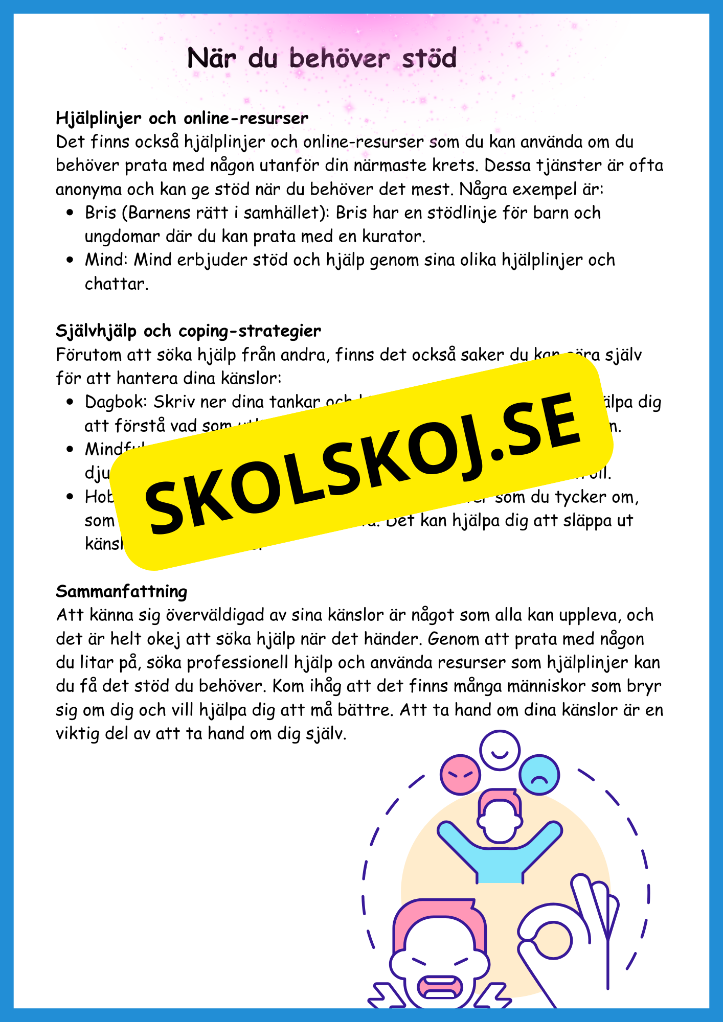 Känslor: Hur du som barn kan förstå och hantera dina känslor