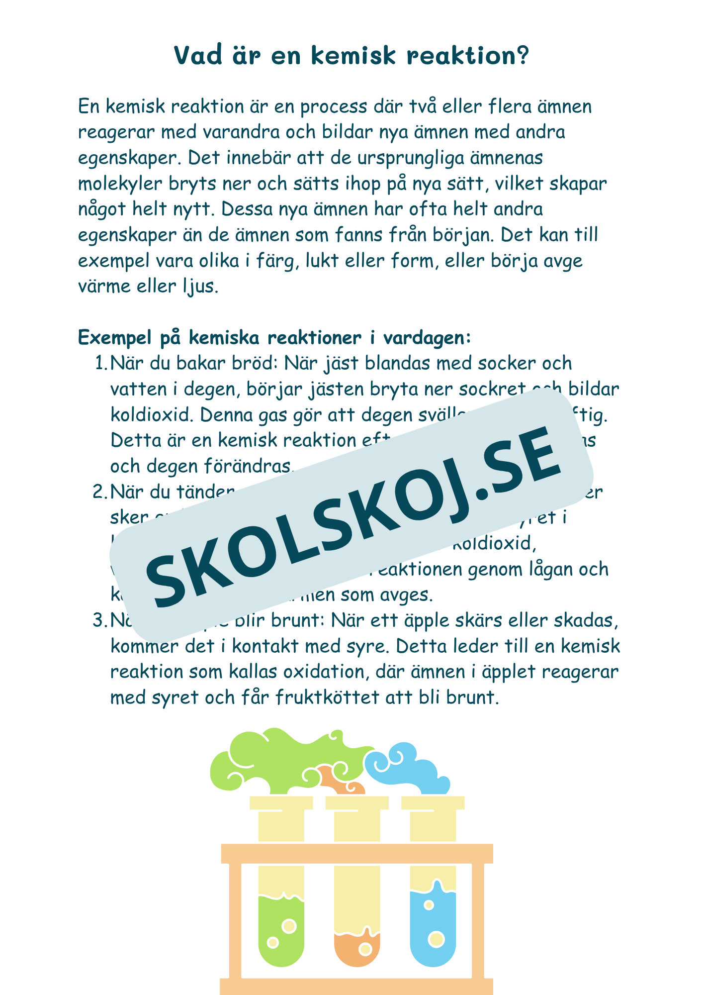 Kemi i vardagen - Årskurs 4 - 6 (22 sidor)
