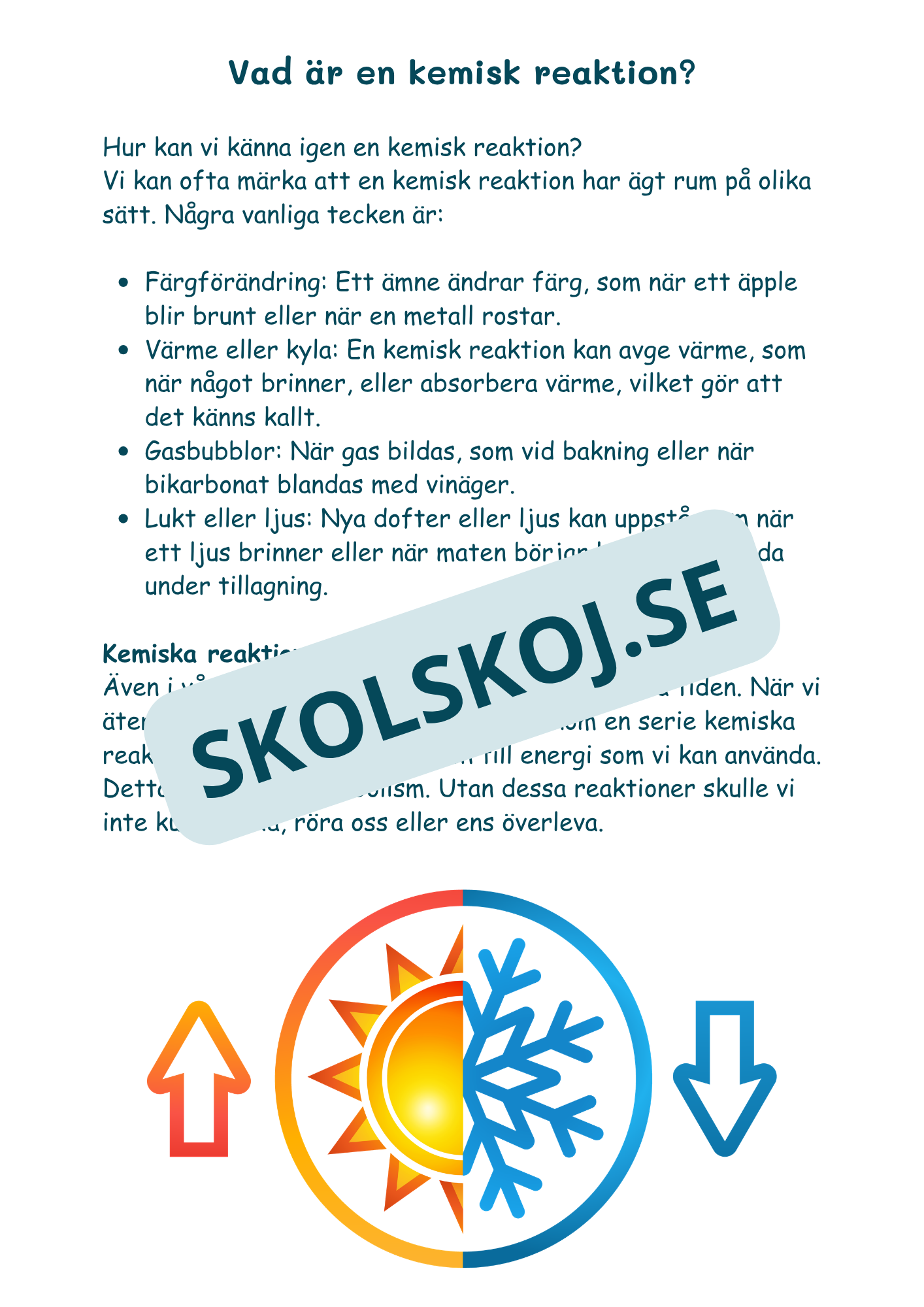 Kemi i vardagen - Årskurs 4 - 6 (22 sidor)