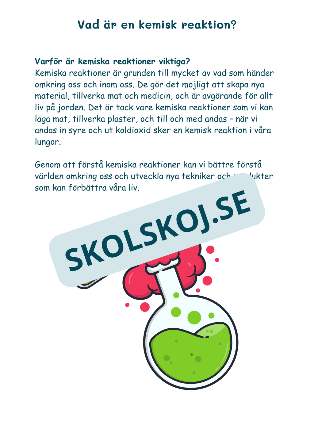 Kemi i vardagen - Årskurs 4 - 6 (22 sidor)