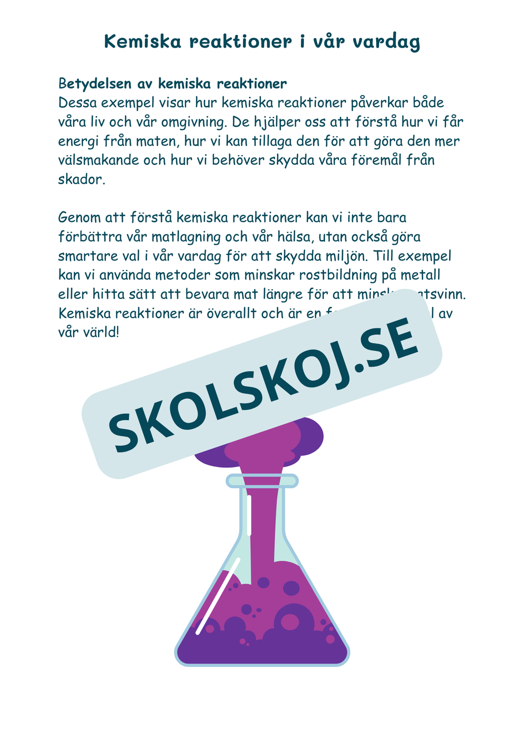 Kemi i vardagen - Årskurs 4 - 6 (22 sidor)