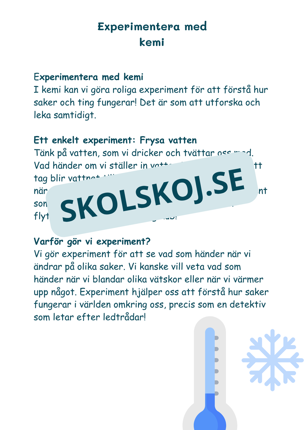 Kemi läran om världens små byggstenar - Enskild firma