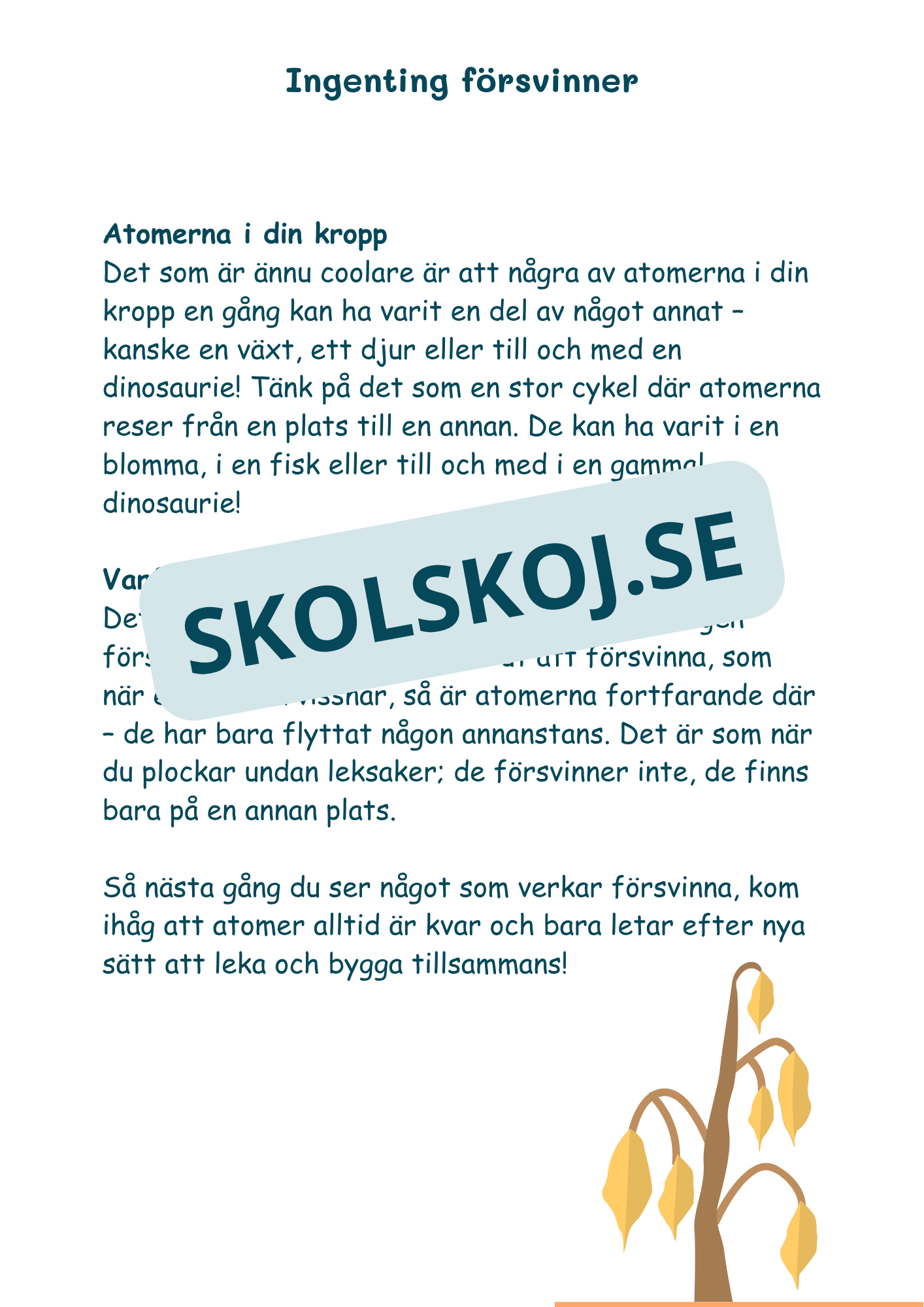 Kemi läran om världens små byggstenar - Enskild firma