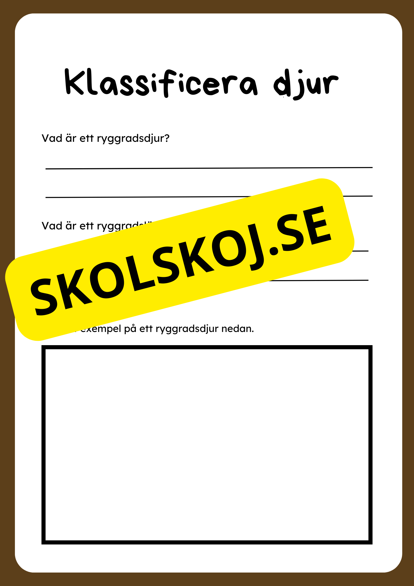 Klassificera djur