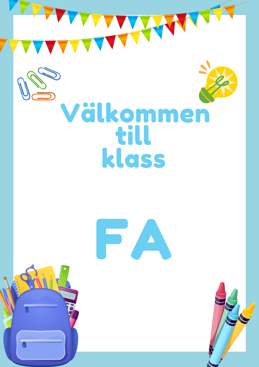Klassrumsskyltar - F till Åk 6