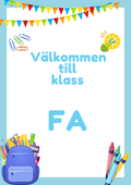 Klassrumsskyltar - F till Åk 6
