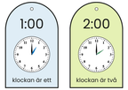 Klockan – hela timmar (kort)