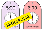 Klockan – hela timmar (kort)
