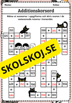 Korsord med addition