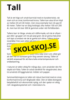 Kortfakta om träd