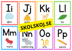 Kort med alfabetet