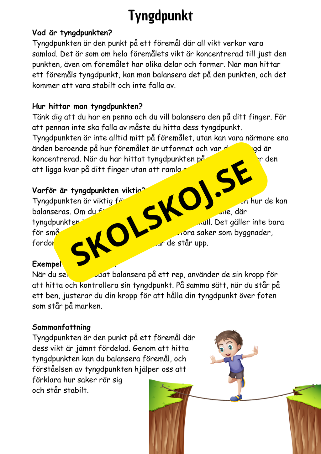 Krafter och rörelse - Årskurs 3 - 6