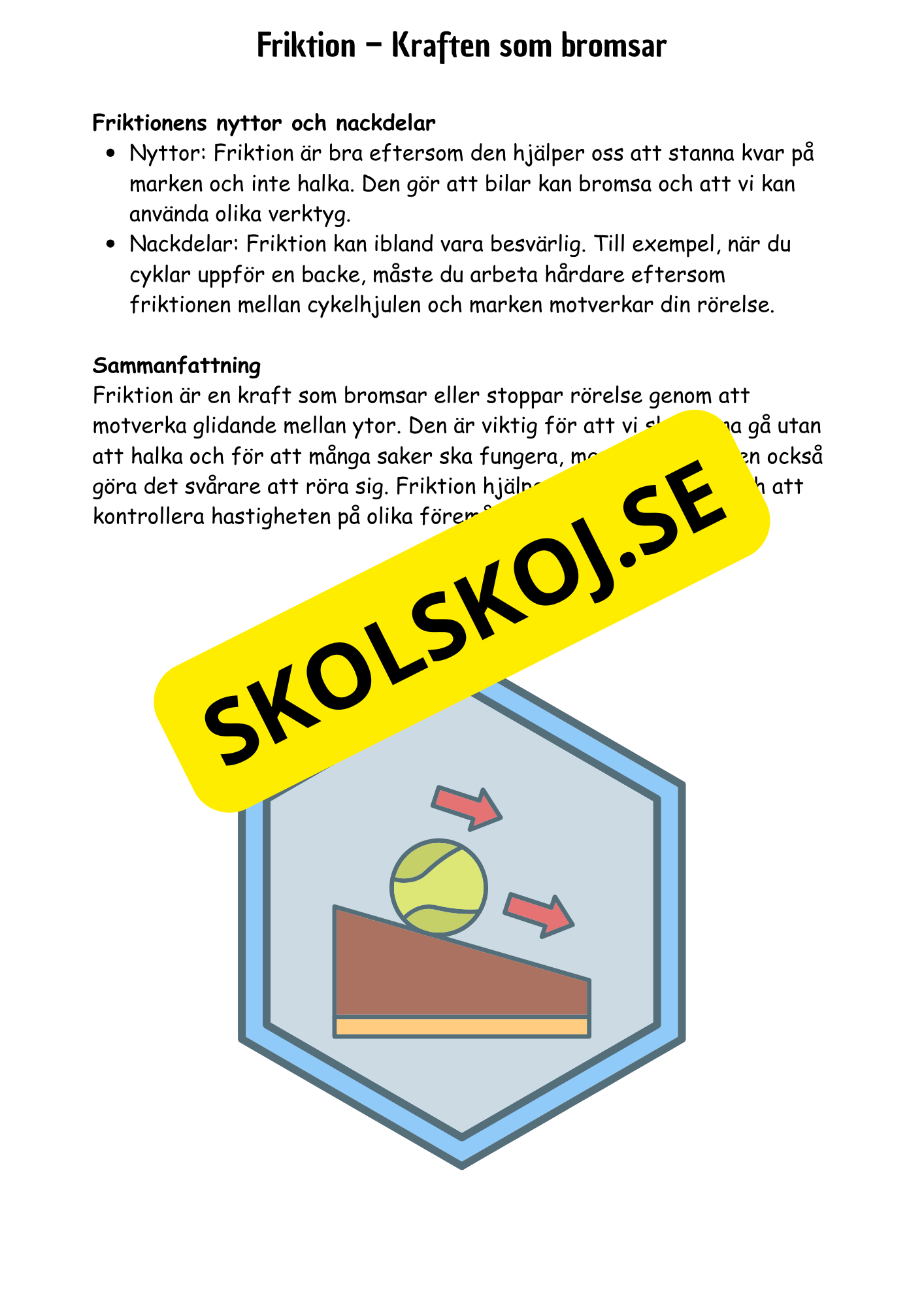 Krafter och rörelse - Årskurs 3 - 6