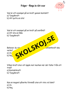Krafter och rörelse - Årskurs 3 - 6