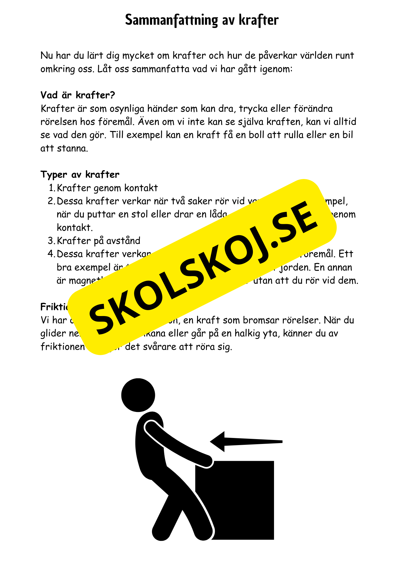 Krafter och rörelse - Årskurs 3 - 6