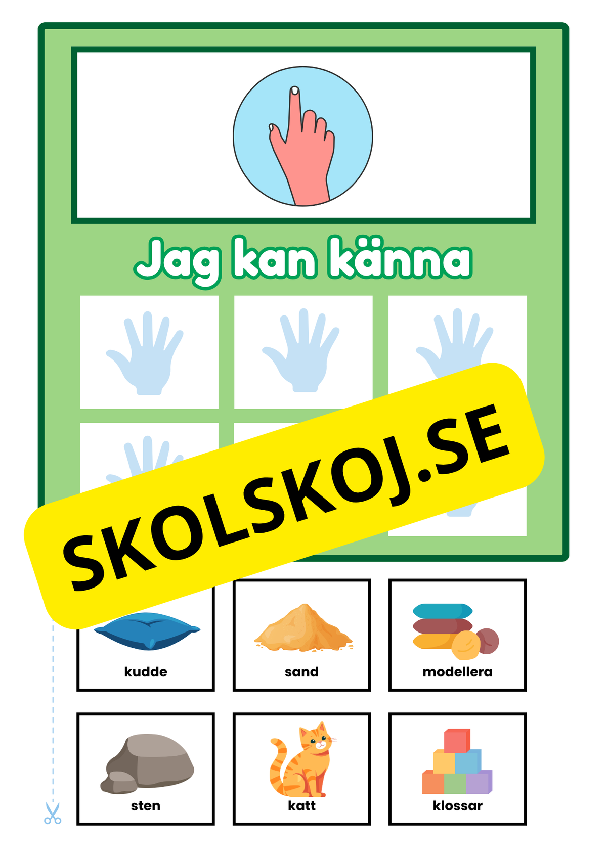 Kroppens sinnen - Sortera i kategorier