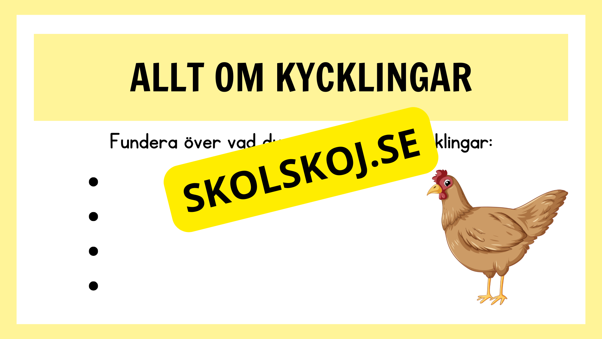 Kycklingens livscykel