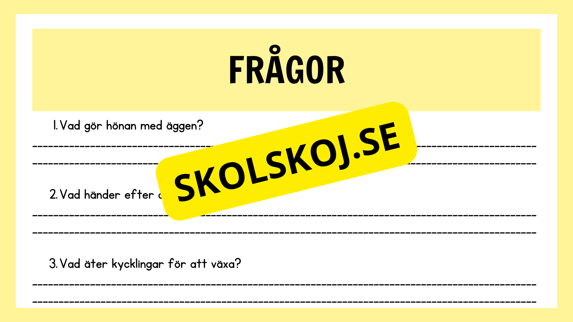 Kycklingens livscykel