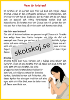 Kyrkan och dess betydelse - Årskurs 4 - 6