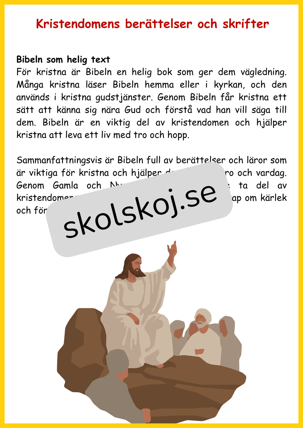 Kyrkan och dess betydelse - Årskurs 4 - 6