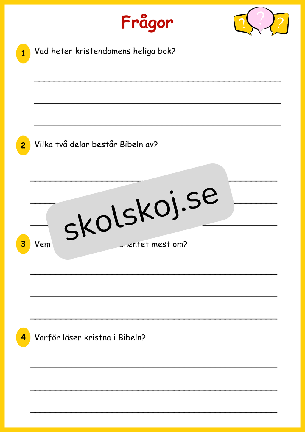 Kyrkan och dess betydelse - Årskurs 4 - 6