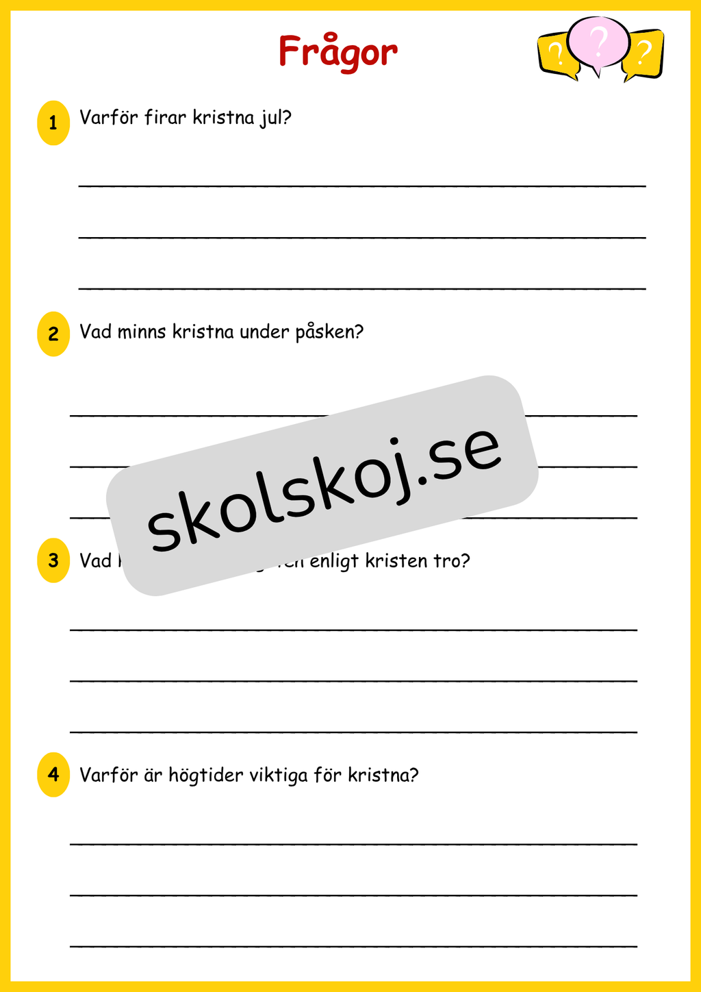 Kyrkan och dess betydelse - Årskurs 4 - 6